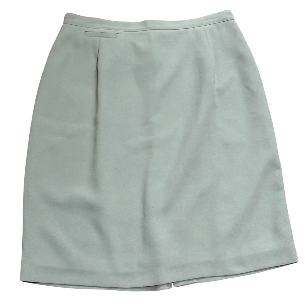SPORT COLLECTION Women's‎ Sage Green Skirt Size 8 Knee Length Textured Lined